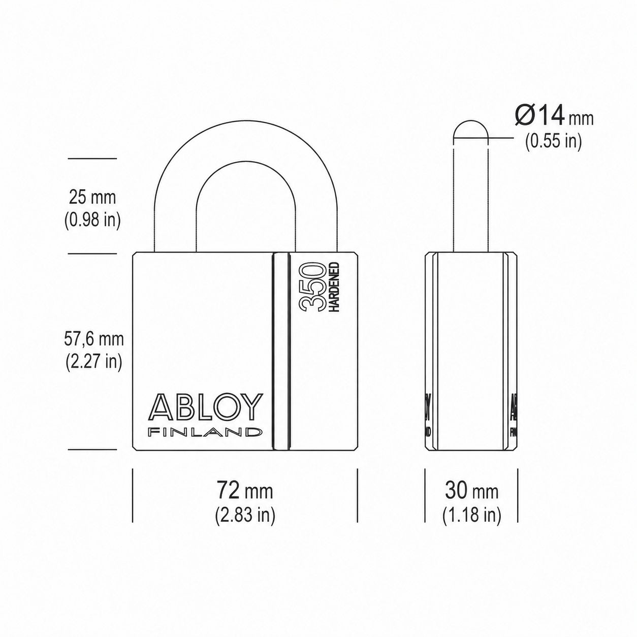 ABLOY 350-25 Padlock