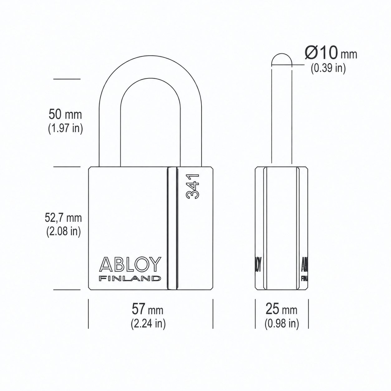 ABLOY 341-50 Padlock