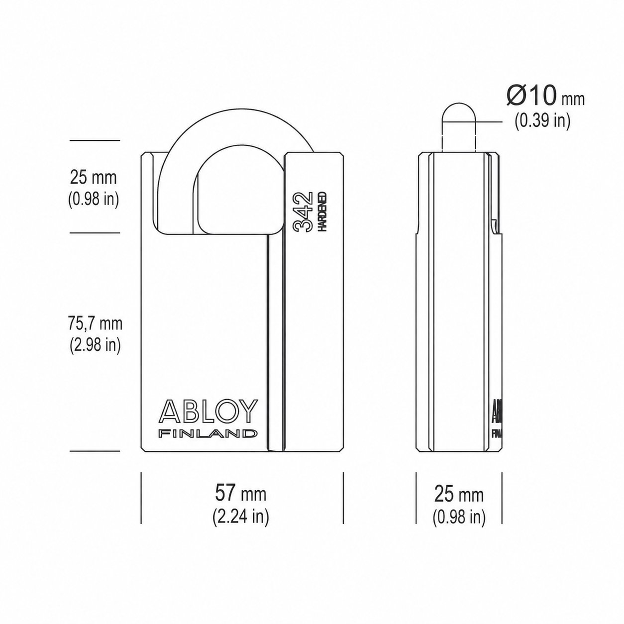 ABLOY 342-25 Padlock